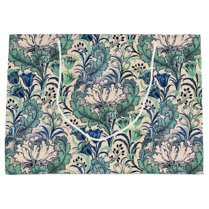 William Morris Green Blauwgroen Cream Floral Patte Groot Cadeauzakje
