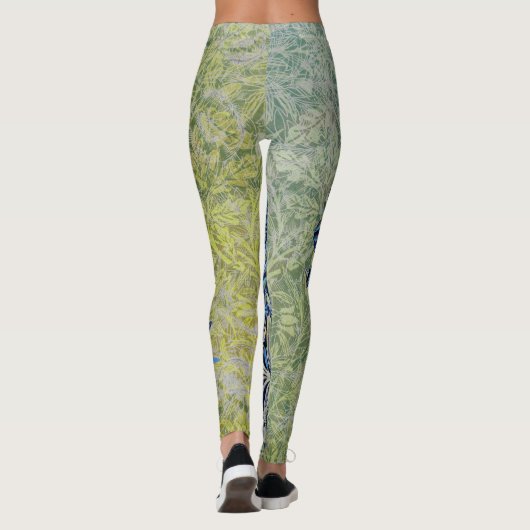 William Morris GREEN EN BLAUWE Leggings (Achterkant)