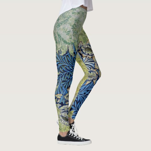 William Morris GREEN EN BLAUWE Leggings (Rechts)