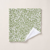 William Morris Green Floral Botanical Pattern Bad Handdoek (Wasdoekje)