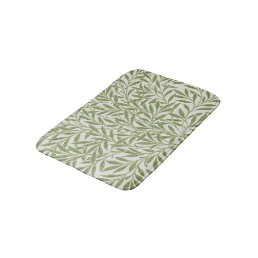 William Morris Green Floral Botanical Pattern Badmat (Gekanteld)