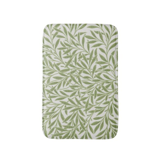 William Morris Green Floral Botanical Pattern Badmat (Voorkant Verticaal)