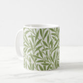 William Morris Green Floral Botanical Pattern Koffiemok (Voorkant links)