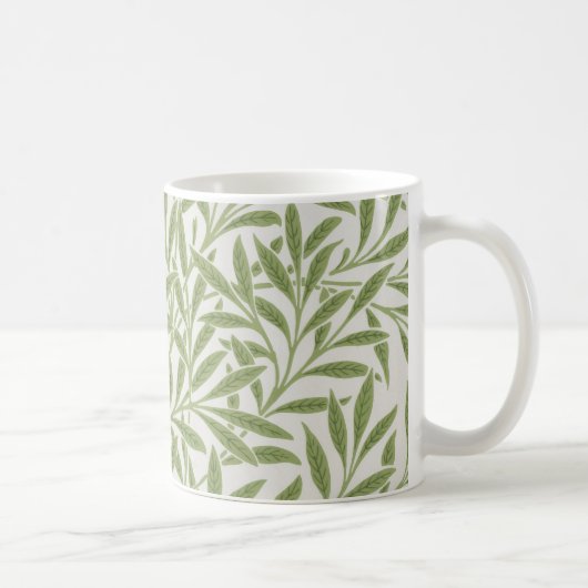 William Morris Green Floral Botanical Pattern Koffiemok (Rechts)