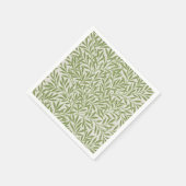 William Morris Green Floral Botanical Pattern Servet (Hoek)