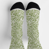 William Morris Green Floral Botanical Pattern Sokken (Top)