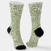 William Morris Green Floral Botanical Pattern Sokken (Gebogen)