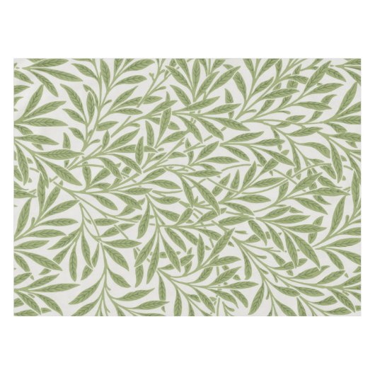 William Morris Green Floral Botanical Pattern Tafelkleed (Voorkant (Horizontaal))