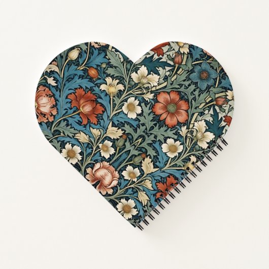 William Morris Green Floral Pattern Notitieboek (Achterkant)