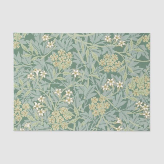 William Morris GREEN FLORAL PATTERN Tissue Paper Tissuepapier (Voorkant)