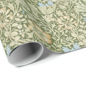 William Morris Green Floral Wallpaper Design Cadeaupapier (Rol Hoek)