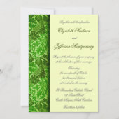 William Morris Green Leaves Wedding Invitation Kaart (Voorkant)