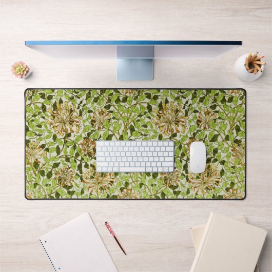 William Morris Green Lonicera Bloemige Behang Bureaumat (Kantoor 1)