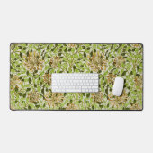 William Morris Green Lonicera Bloemige Behang Bureaumat (Keyboard & Muis)