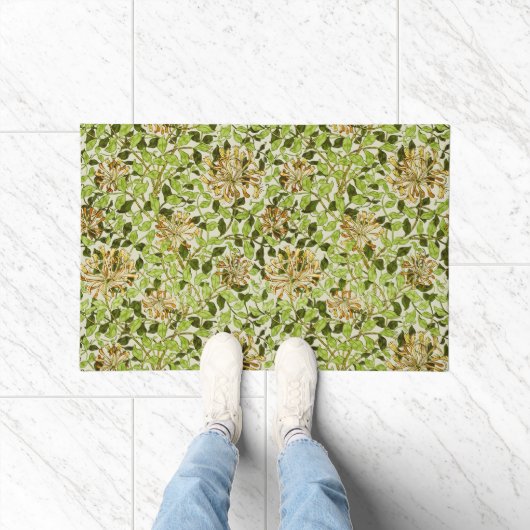 William Morris Green Lonicera Bloemige Behang Deurmat (Binnen)