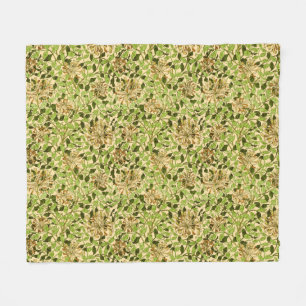 William Morris Green Lonicera Bloemige Behang Fleece Deken
