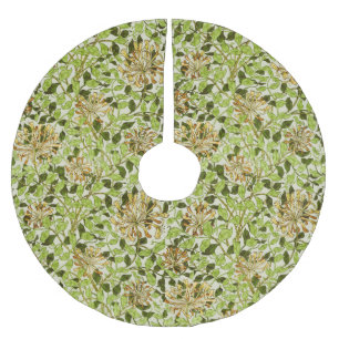 William Morris Green Lonicera Bloemige Behang Kerstboom Rok