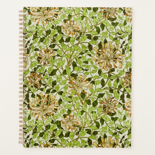 William Morris Green Lonicera Bloemige Behang Planner (Voorkant)