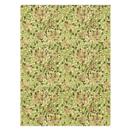 William Morris Green Lonicera Bloemige Behang Tafelkleed (Voorkant)