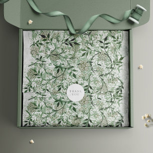 William Morris Green Pattern Design  Bloemen Tissuepapier
