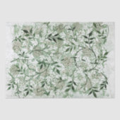 William Morris Green Pattern Design  Bloemen Tissuepapier (Voorkant)