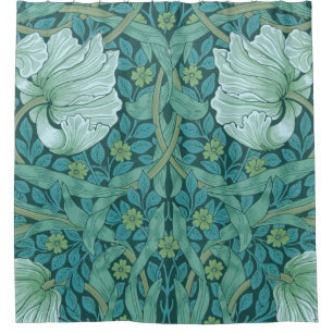 William Morris - Green Pimpernel Pattern Douchegordijn