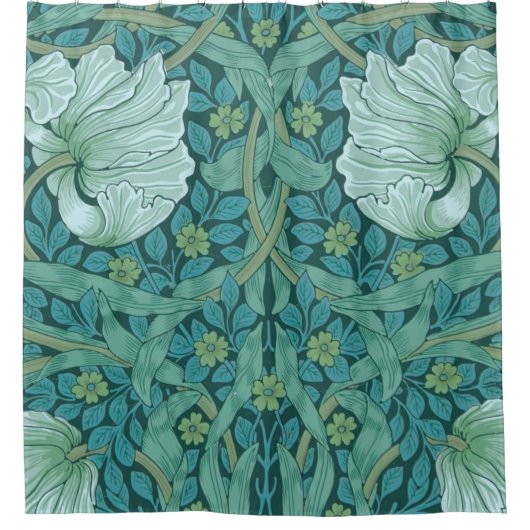 William Morris - Green Pimpernel Pattern Douchegordijn (Voorkant)