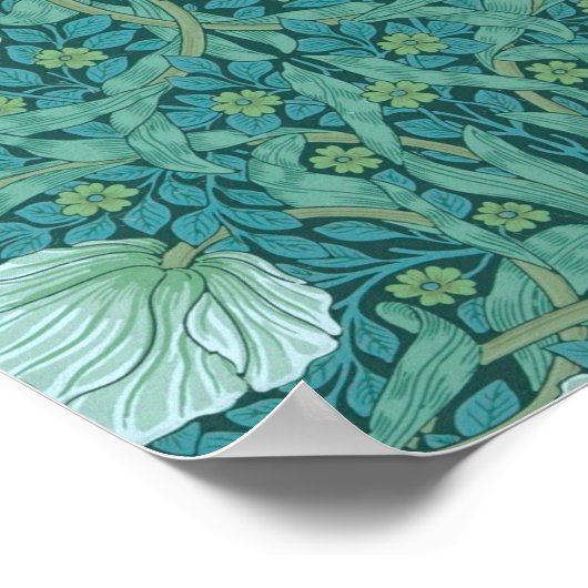 William Morris - Green Pimpernel Pattern Poster (Hoek)