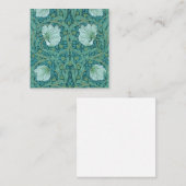 William Morris - Green Pimpernel Pattern Vierkante Visitekaartje (Voorkant / Achterkant)