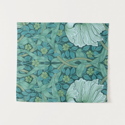 William Morris - Green Pimpernel Pattern Wandkleed (Voorkant (horizontaal))