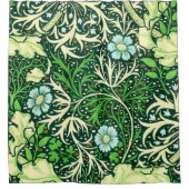 William Morris - Green Seaweed Pattern Douchegordijn (Voorkant)