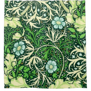 William Morris - Green Seaweed Pattern Douchegordijn