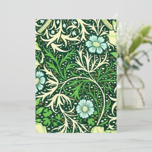 William Morris - Green Seaweed Pattern Kaart (Staand voorkant)