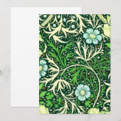 William Morris - Green Seaweed Pattern Kaart (Voorkant / Achterkant)