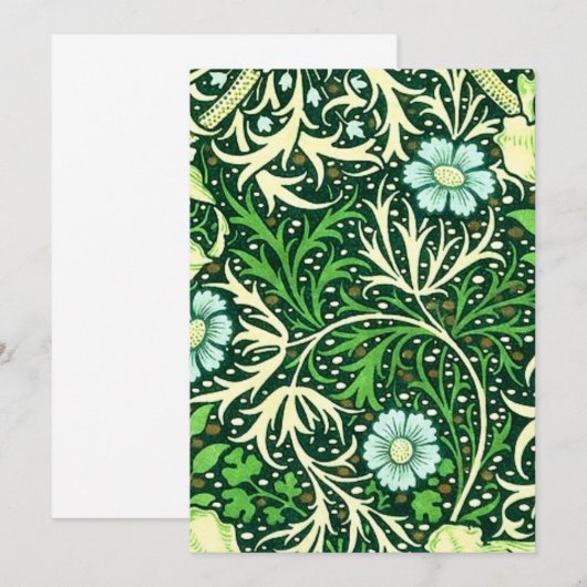 William Morris - Green Seaweed Pattern Kaart (Voorkant / Achterkant)