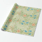 william morris greenery floral cadeaupapier (Uitgerold)