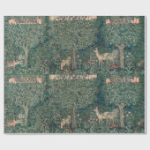 William Morris Greenery Forest Animal Botanical Cadeaupapier (Vlak)