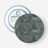 William Morris Greenery Forest Animals Button Flesopener (Voorkant)