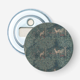 William Morris Greenery Forest Animals Button Flesopener