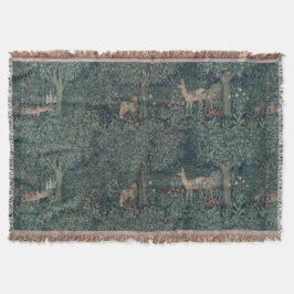  William Morris Greenery Forest Animals Deken