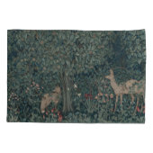 William Morris Greenery Forest Animals Kussensloop (Achterkant-Links)