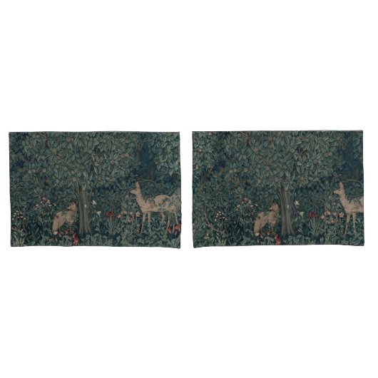 William Morris Greenery Forest Animals Kussensloop (Voorkant-Set)