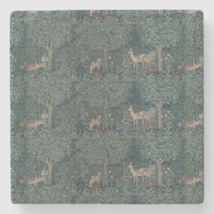  William Morris Greenery Forest Animals Stenen Onderzetter