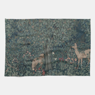 William Morris Greenery Forest Animals Theedoek