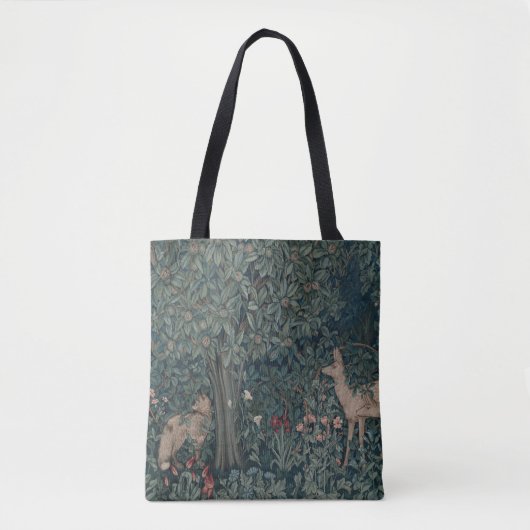  William Morris Greenery Forest Animals Tote Bag (Voorkant)