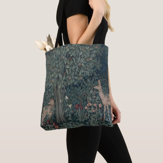  William Morris Greenery Forest Animals Tote Bag (Dichtbij)