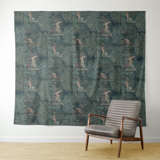  William Morris Greenery Forest Animals Wandkleed (In Situ (horizontaal))