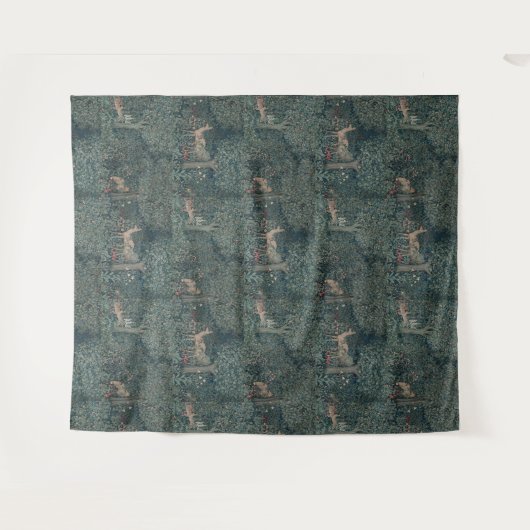  William Morris Greenery Forest Animals Wandkleed (Voorkant (horizontaal))