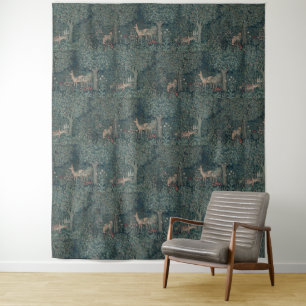 William Morris Greenery Forest Animals Wandkleed