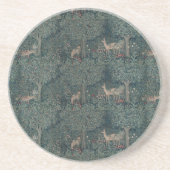 William Morris Greenery Forest Animals Zandsteen Onderzetter (Voorkant)
